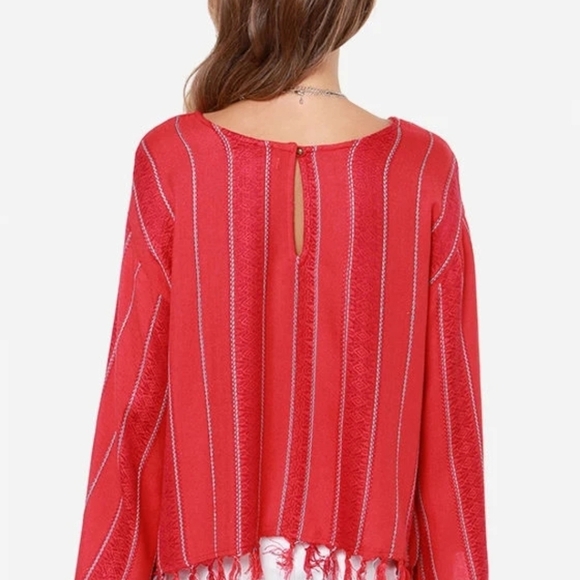 Billabong The Heart Seas Striped Red Top - Picture 4 of 11